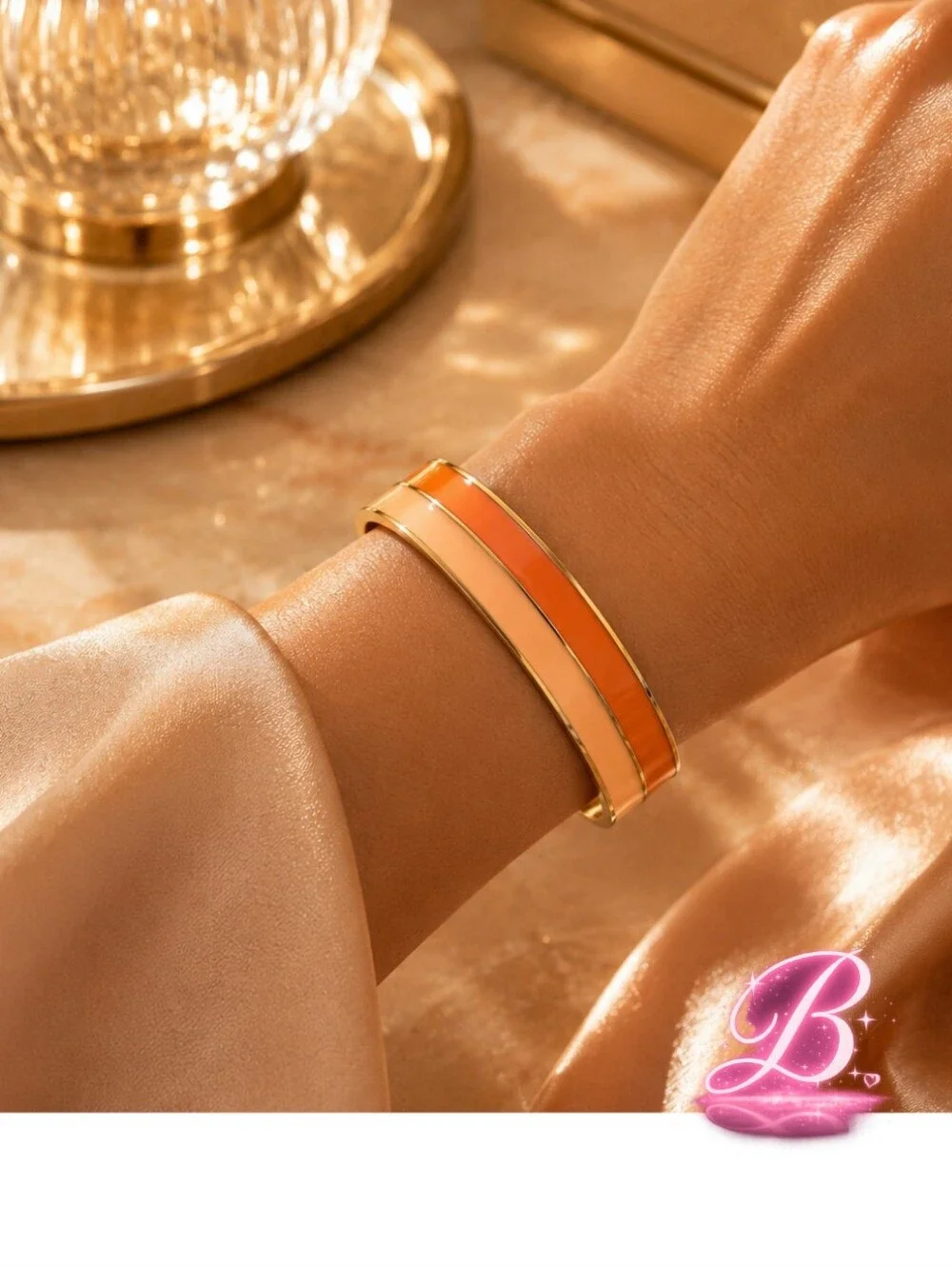3/$20 Zoetik Colorblock Pink and Light Blush Enamel Bangle Bracelet NWT